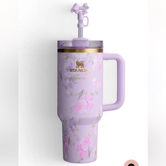 The Stanley X LoveShackFancy Quencher | 40 Oz Happy Thoughts - Picture 1 of 6